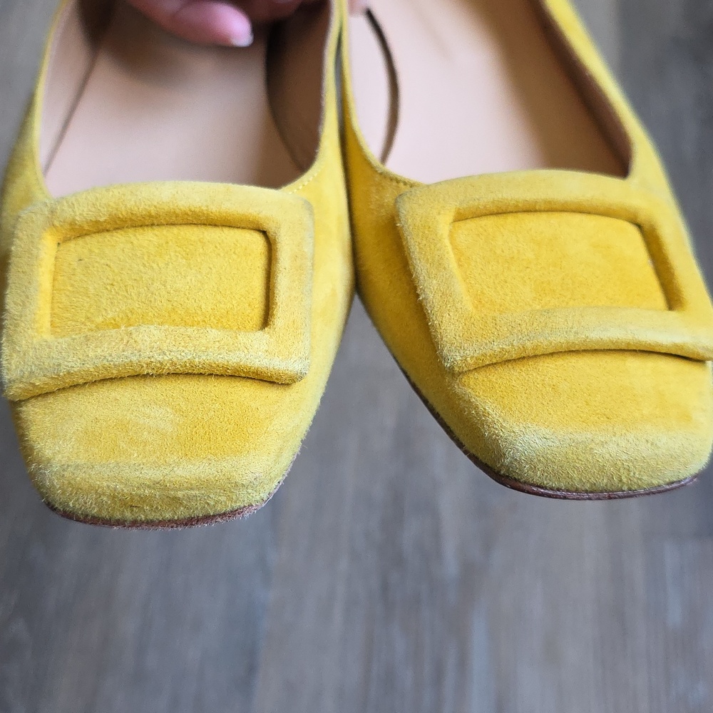 ANN MASHBURN Suede Square-Toe Flats - Picture 6 of 16